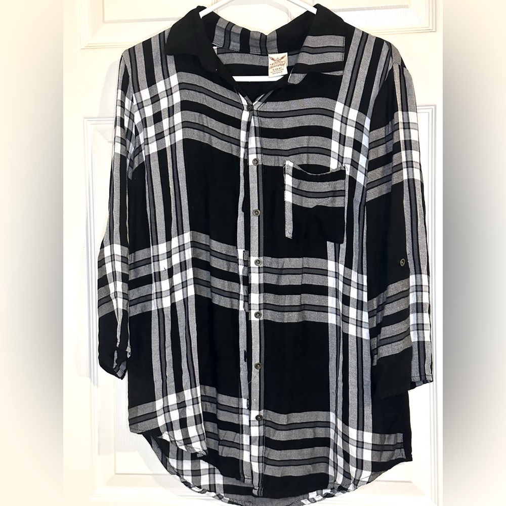 Faded Glory plaid shirt.